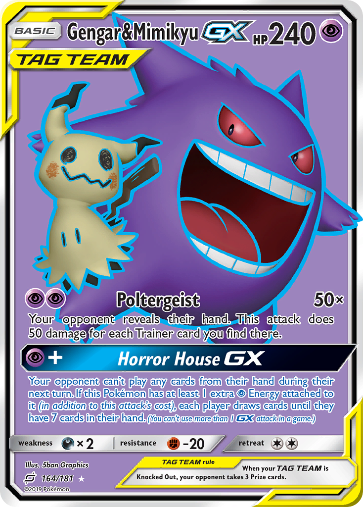 [PKM-R] Gengar & Mimikyu GX (164/181) [Sun & Moon: Team Up]