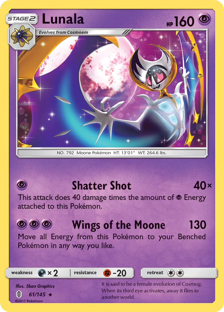 [PKM-R] Lunala (61/145) [Sun & Moon: Guardians Rising]