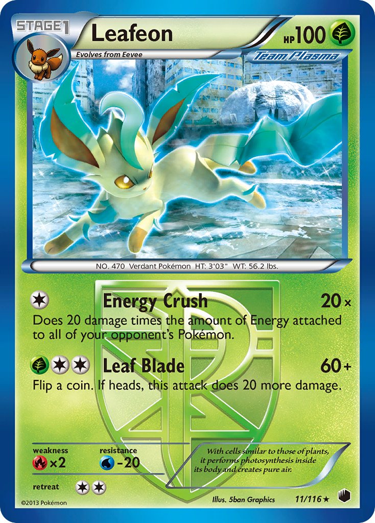 [PKM-R] Leafeon (11/116) (Theme Deck Exclusive) [Black & White: Plasma Freeze]