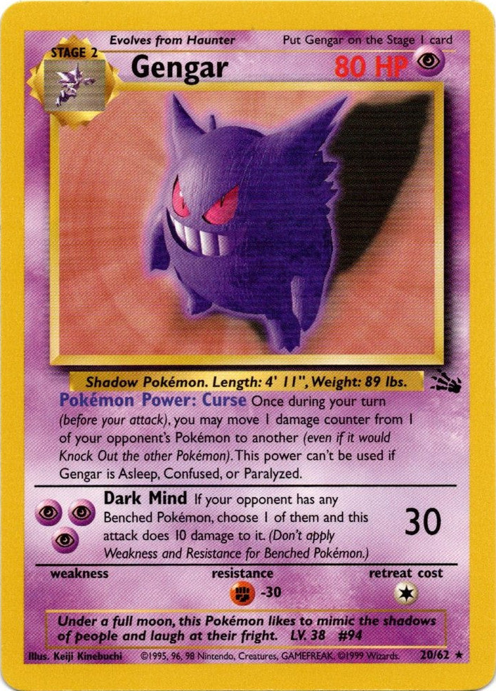 [PKM-R] Gengar (20/62) [Fossil Unlimited]