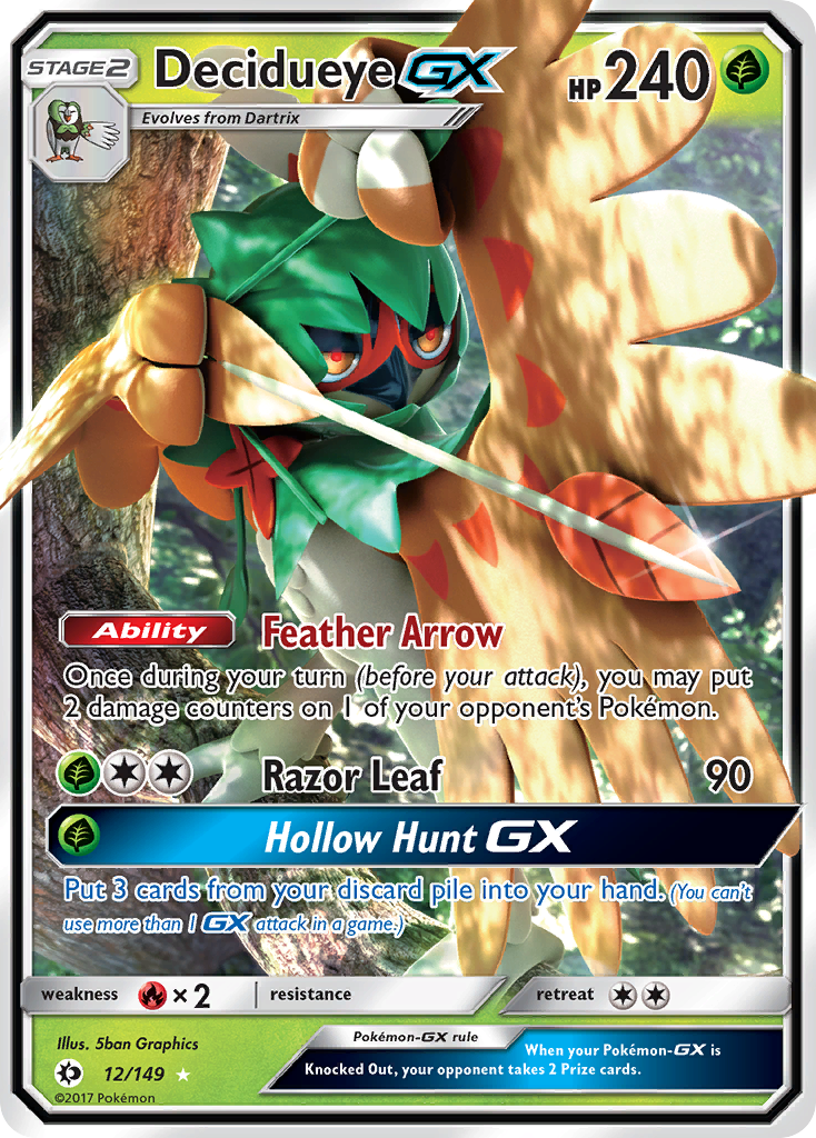 [PKM-R] Decidueye GX (12/149) [Sun & Moon: Base Set]