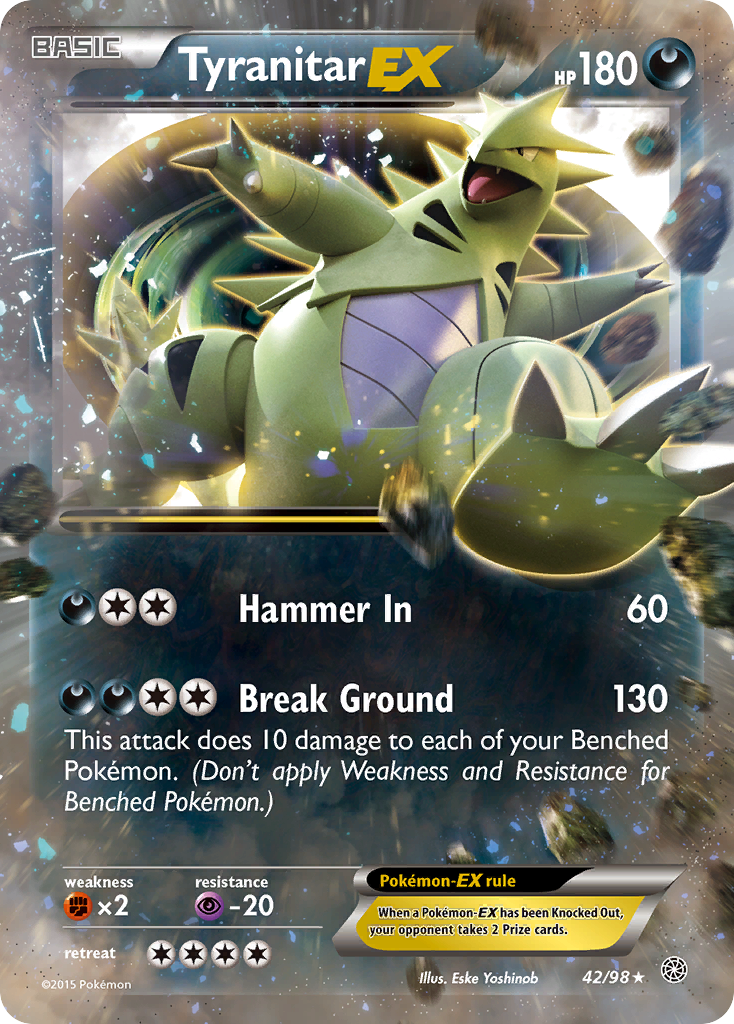 [PKM-R] Tyranitar EX (42/98) [XY: Ancient Origins]