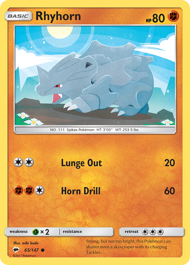 [PKM-C] Rhyhorn (65/147) [Sun & Moon: Burning Shadows]