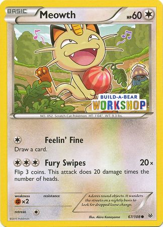 [PKM-R] Meowth (67/108) (Build A Bear Workshop Exclusive) [XY: Roaring Skies]