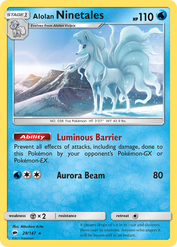 [PKM-R] Alolan Ninetales (28/147) [Sun & Moon: Burning Shadows]