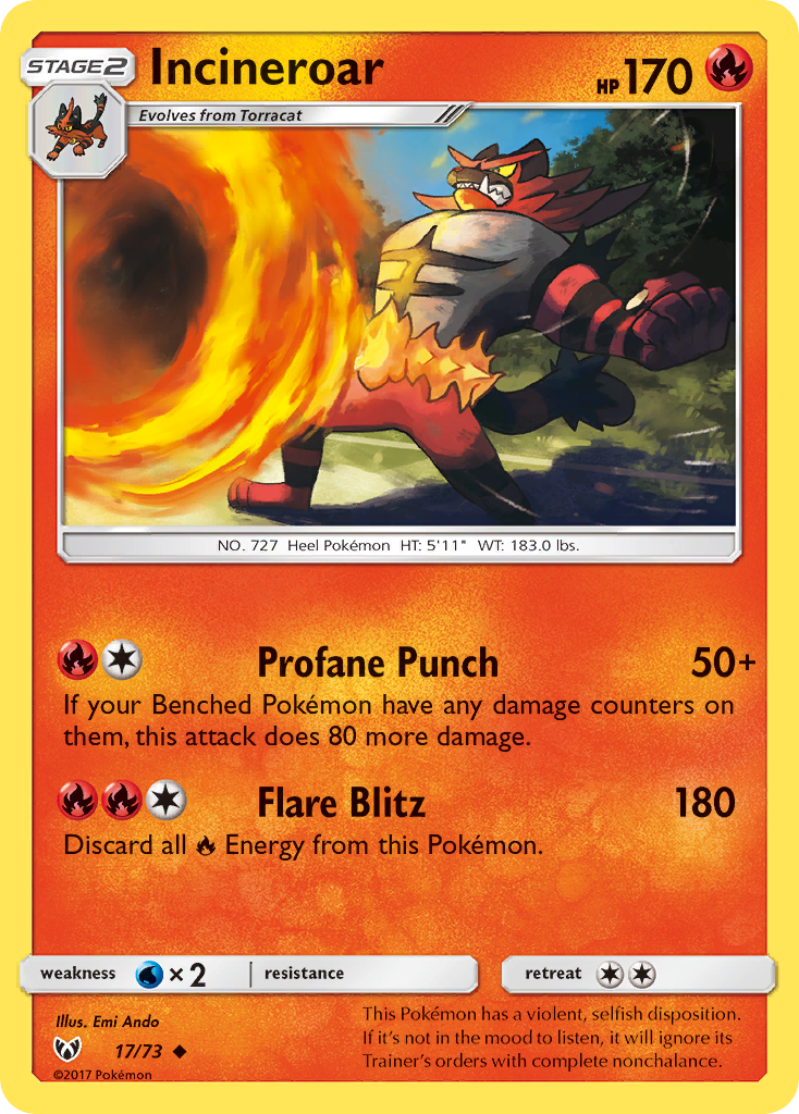 [PKM-C] Incineroar (17/73) [Sun & Moon: Shining Legends]