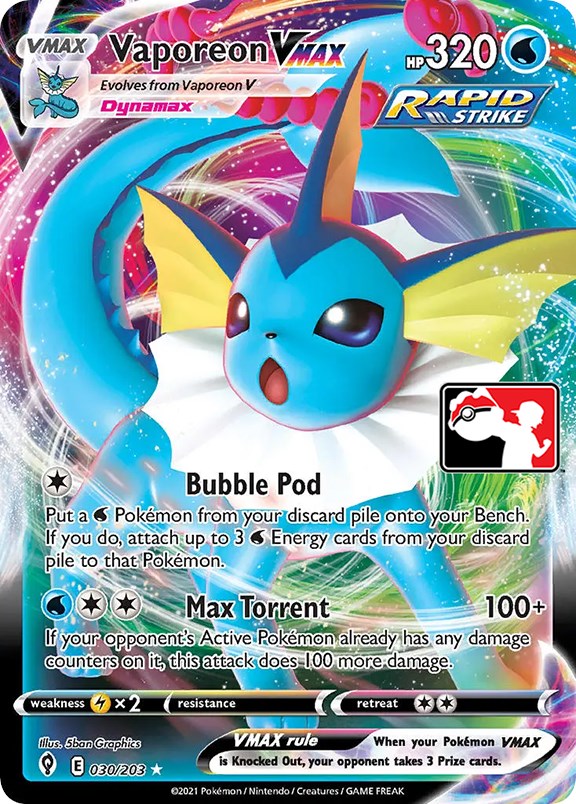 [PKM-R] Vaporeon VMAX (030/203) [Prize Pack Series One]