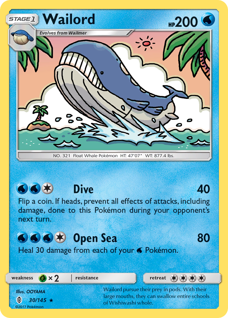 [PKM-R] Wailord (30/145) [Sun & Moon: Guardians Rising]