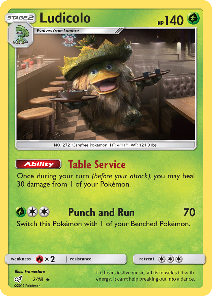 [PKM-R] Ludicolo (2/18) [Sun & Moon: Detective Pikachu]