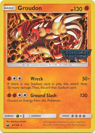 [PKM-R] Groudon (81/168) (Cosmos Holo Gamestop Promo) [Sun & Moon: Celestial Storm]