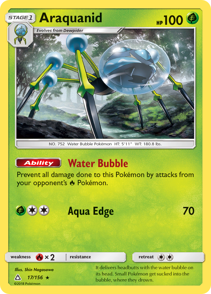 [PKM-R] Araquanid (17/156) [Sun & Moon: Ultra Prism]