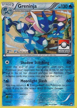 [PKM-R] Greninja (40/122) (League Promo 2nd Place) [XY: BREAKpoint]