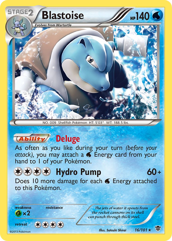 [PKM-R] Blastoise (16/101) (Cosmos Holo) (Blister Exclusive) [Black & White: Plasma Blast]