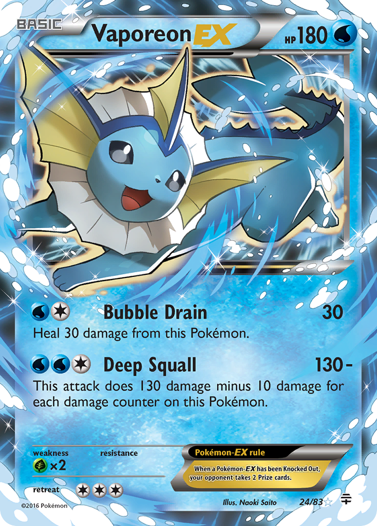 [PKM-R] Vaporeon EX (24/83) [XY: Generations]