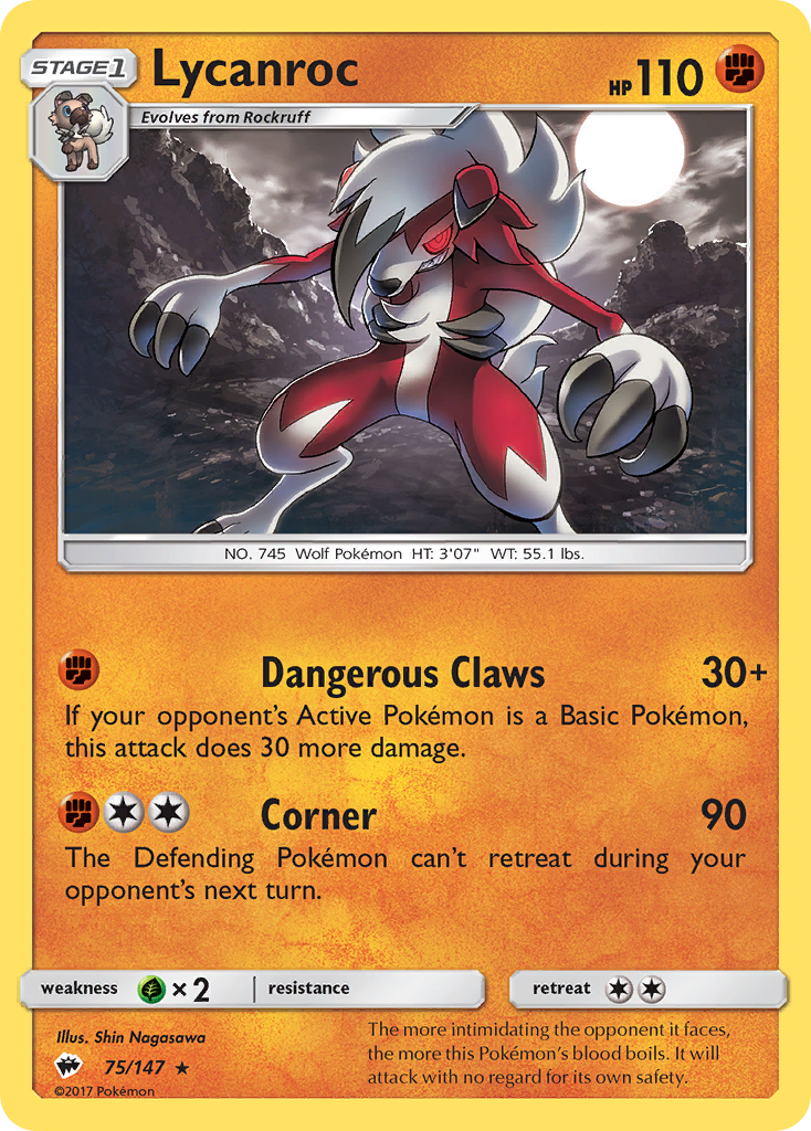 [PKM-R] Lycanroc (75/147) [Sun & Moon: Burning Shadows]