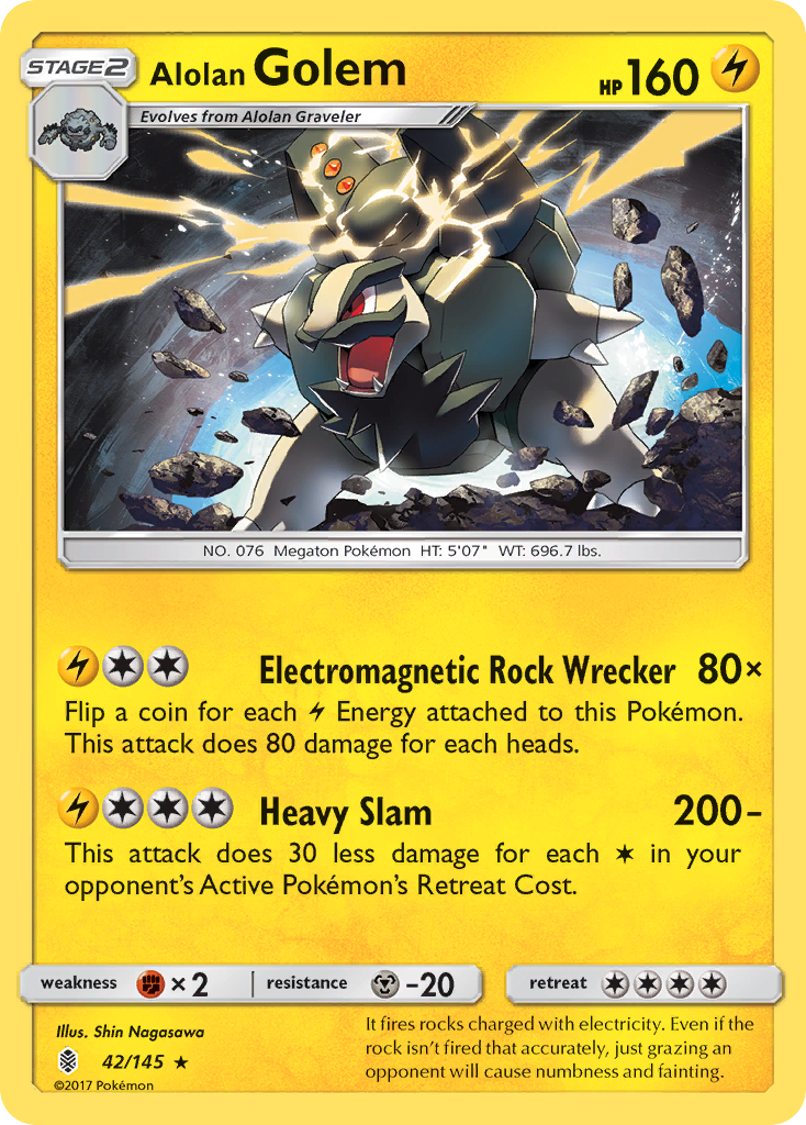 [PKM-R] Alolan Golem (42/145) [Sun & Moon: Guardians Rising]