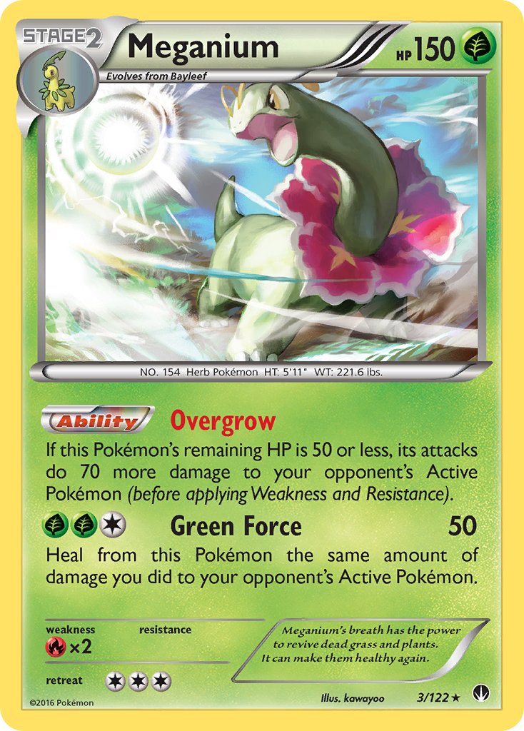 [PKM-R] Meganium (3/122) (Cosmos Holo) (Blister Exclusive) [XY: BREAKpoint]