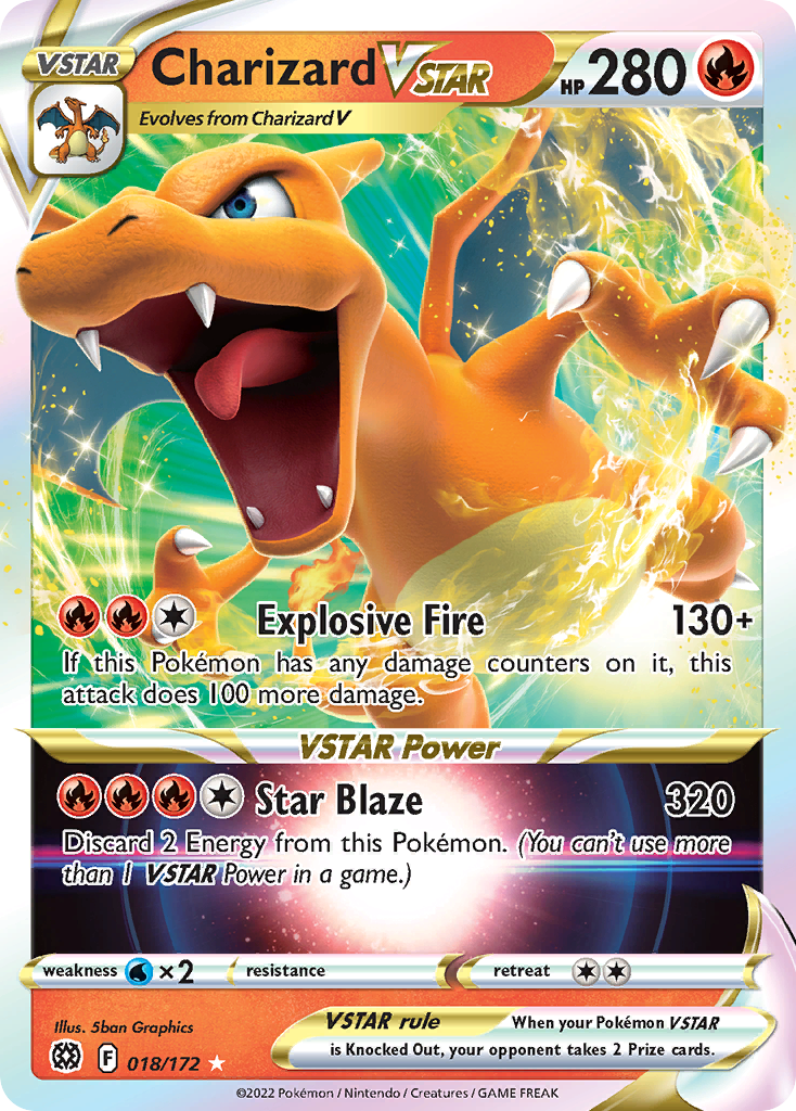 [JUM PKM-R] Charizard VSTAR (018/172) (Jumbo Card) [Sword & Shield: Brilliant Stars]