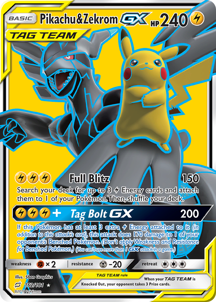 [PKM-R] Pikachu & Zekrom GX (162/181) [Sun & Moon: Team Up]